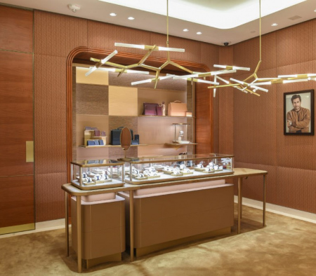 Custom Millwork Fixtures at Cartier