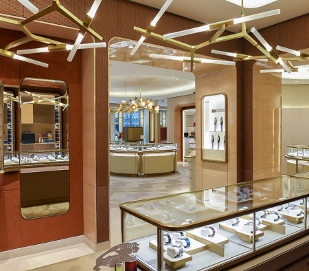 Custom Millwork Fixtures at Cartier