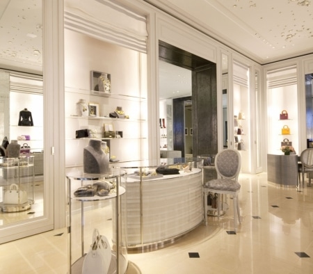 Custom Millwork Fixtures at Christian Dior on Rodeo Drive