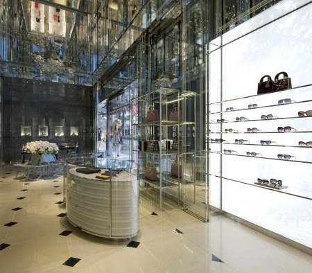 Custom Millwork Fixtures at Christian Dior on Rodeo Drive
