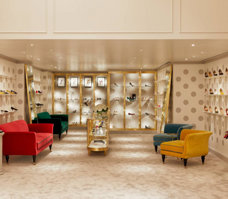 Perimeter Millwork and Custom Fixtures at Manolo Blahnik