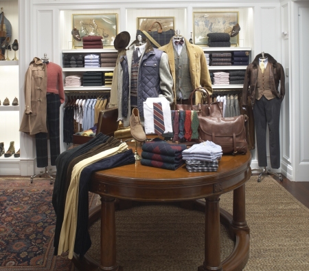 Custom Fixtures at Ralph Lauren Men's Flagship