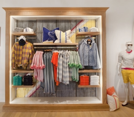 Custom Millwork Fixtures at Tommy Hilfiger