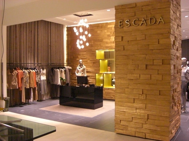 Custom Store Fixtures at Escada