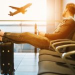 man waiting at airport